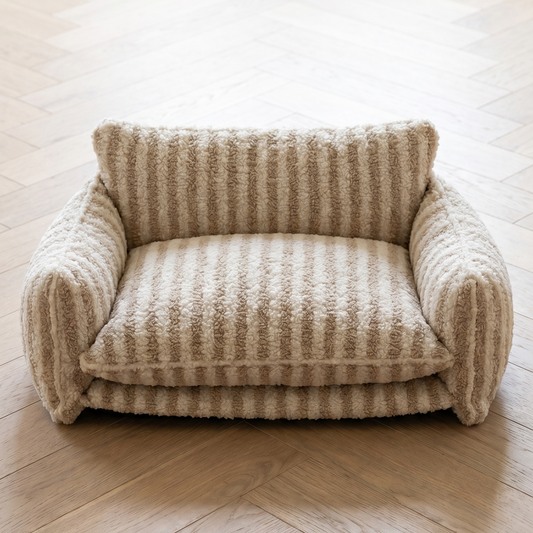 Orthopaedic Dog Sofa Bed – Striped Cushion