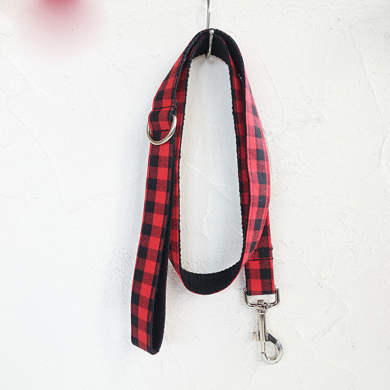 Plaid Dog Collar & Lead Set – Matching Walking Set