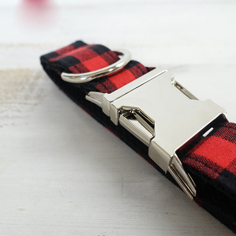 Plaid Dog Collar & Lead Set – Matching Walking Set