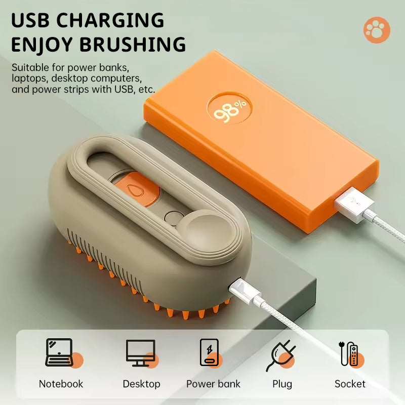 Electric Pet Bath & Massage Brush – Gentle Cleaning Tool