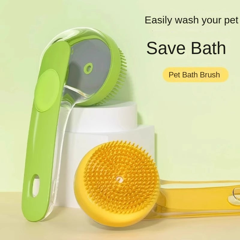 Silicone Pet Bath Brush – Soft Massage Cleaner