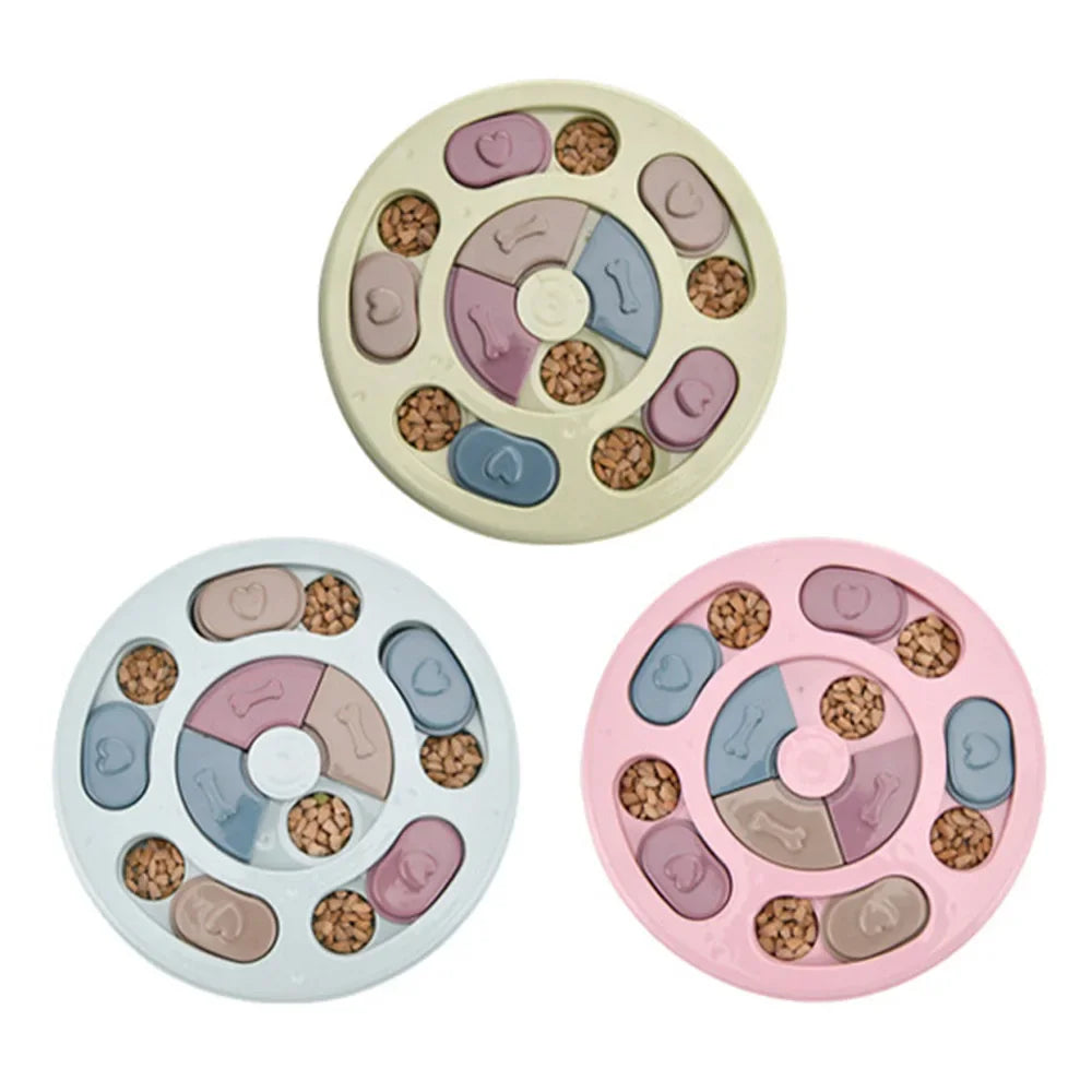 Interactive Slow Feeder Dog Bowl – Puzzle Feeding Toy