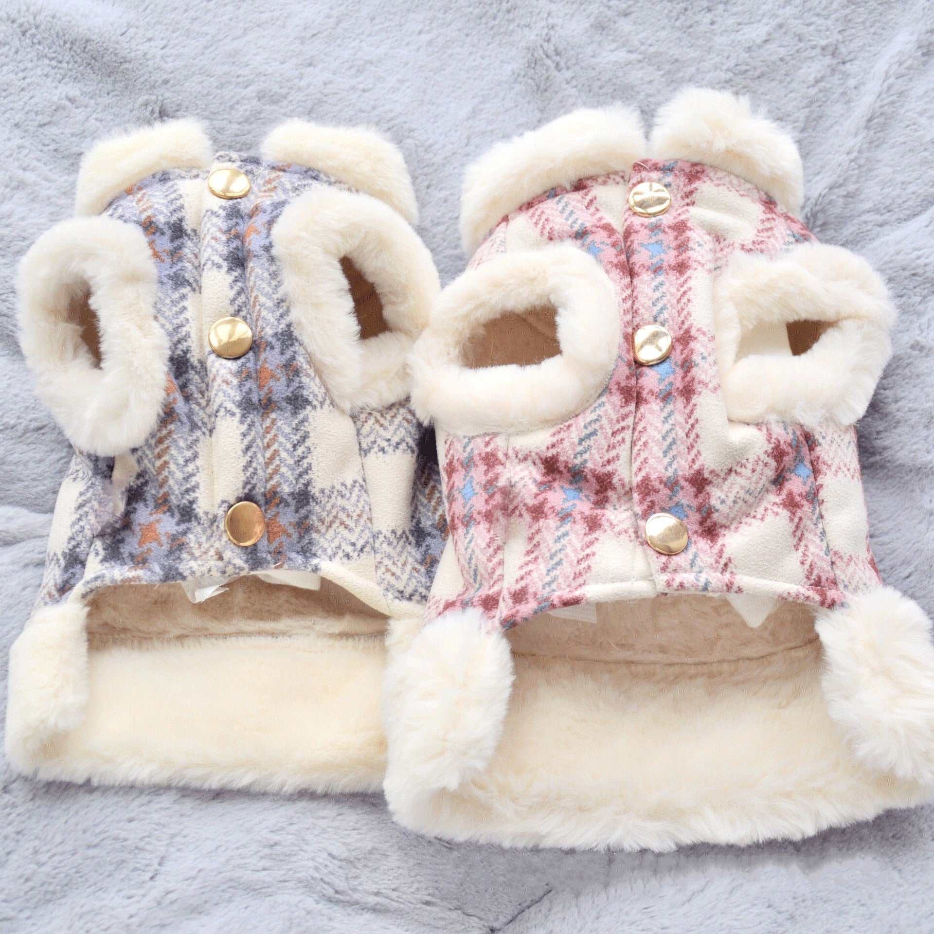 Warm Fluffy Dog Vest – Winter Jacket
