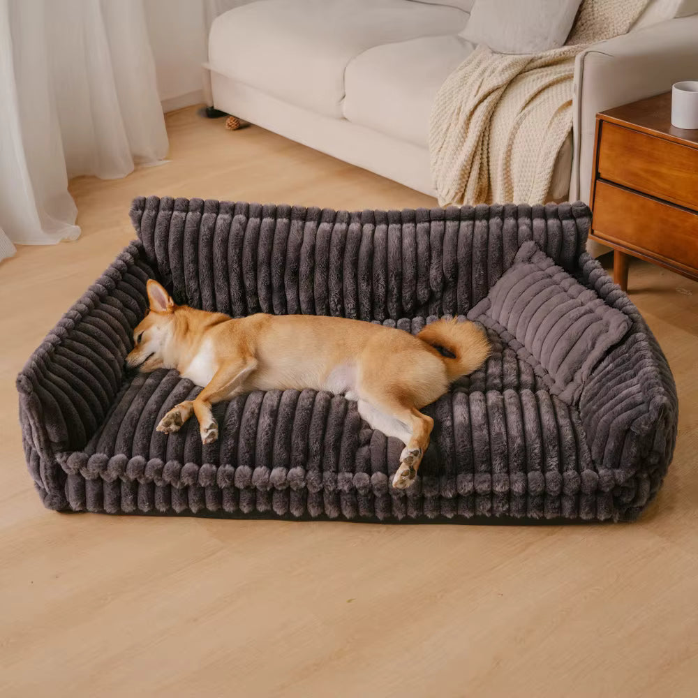 Orthopaedic Dog Sofa Bed – Ribbed Cushion