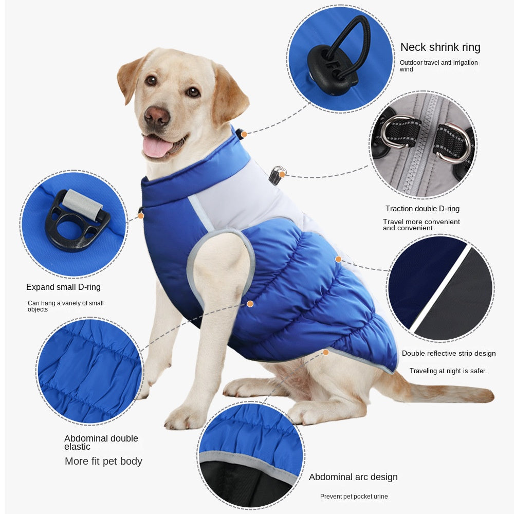Reflective Winter Dog Puffer Coat – Insulated Warmth