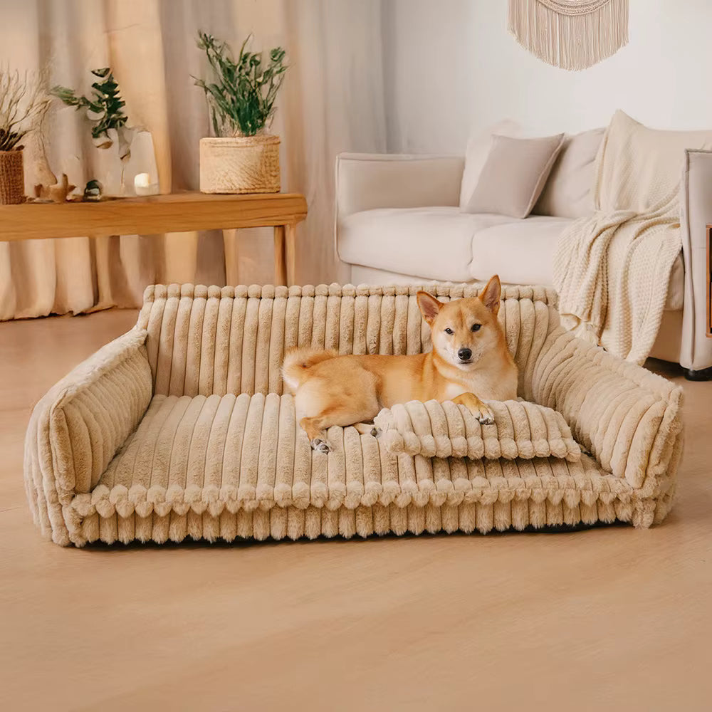 Orthopaedic Dog Sofa Bed – Ribbed Cushion