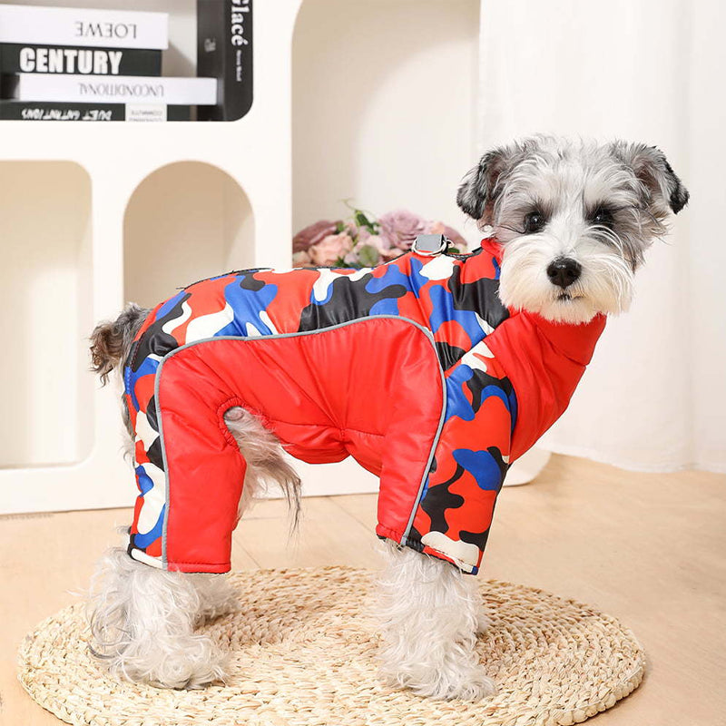Camouflage Dog Jumpsuit – Reflective Trim