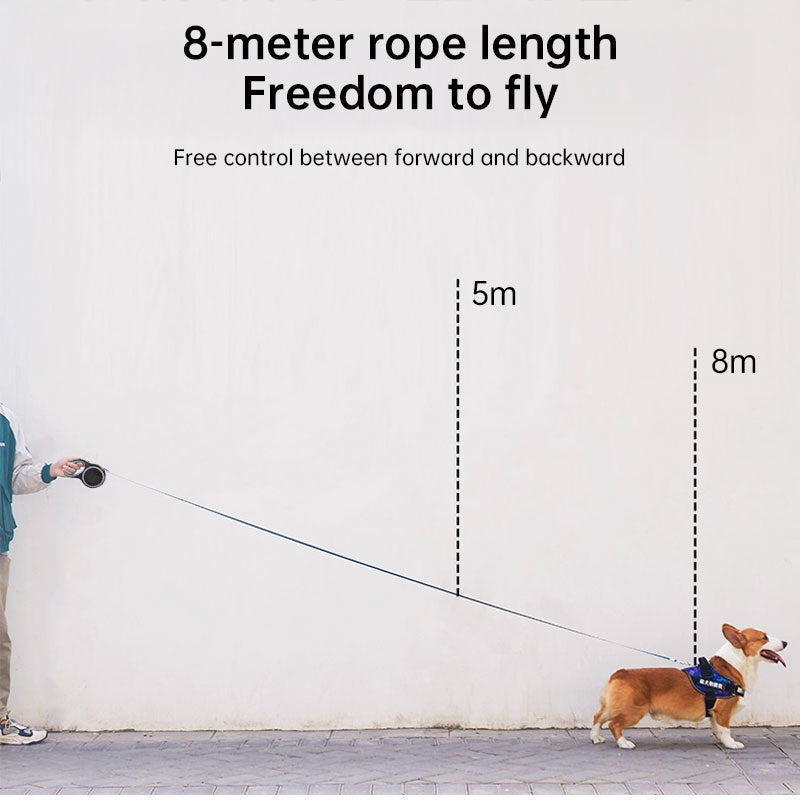 Retractable Dog Lead – 5–8M Adjustable Leash