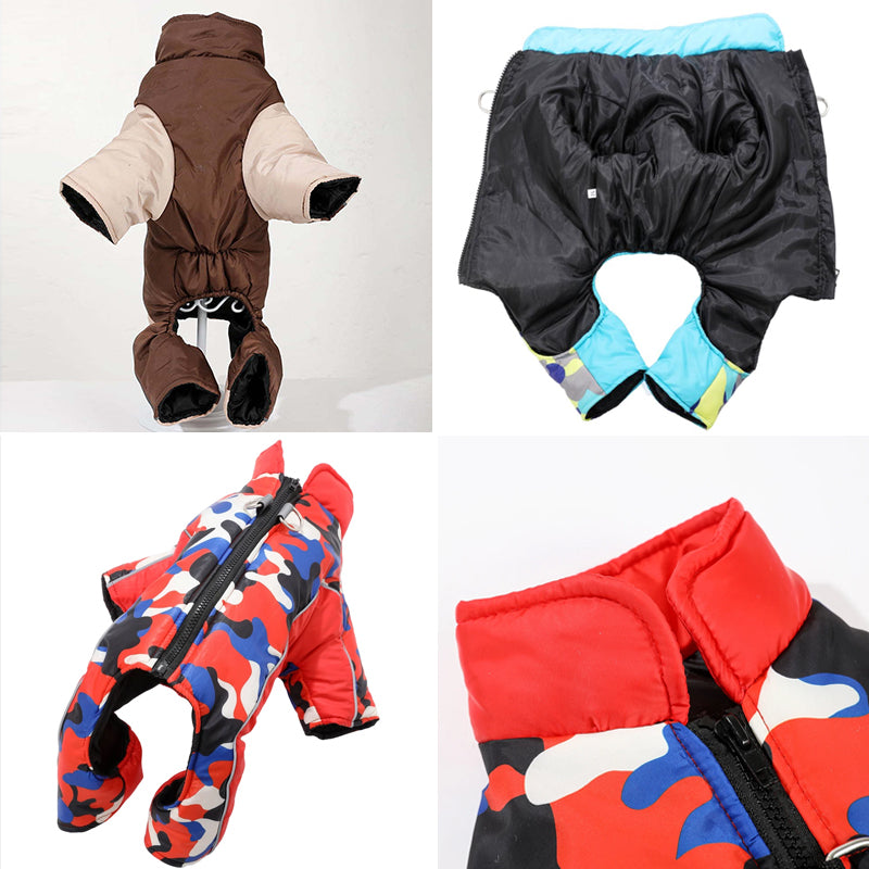 Camouflage Dog Jumpsuit – Reflective Trim