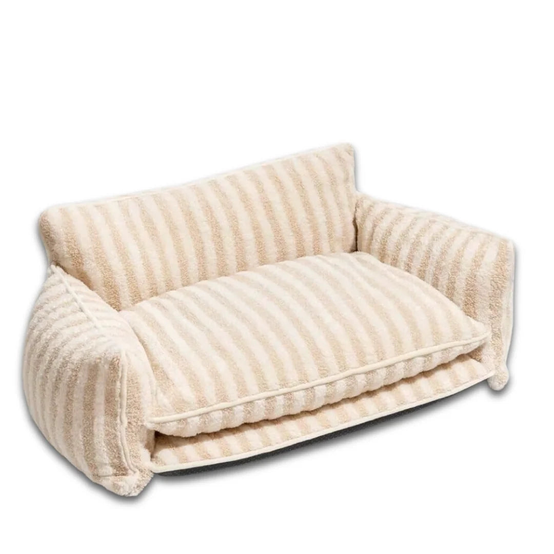 Orthopaedic Dog Sofa Bed – Striped Cushion