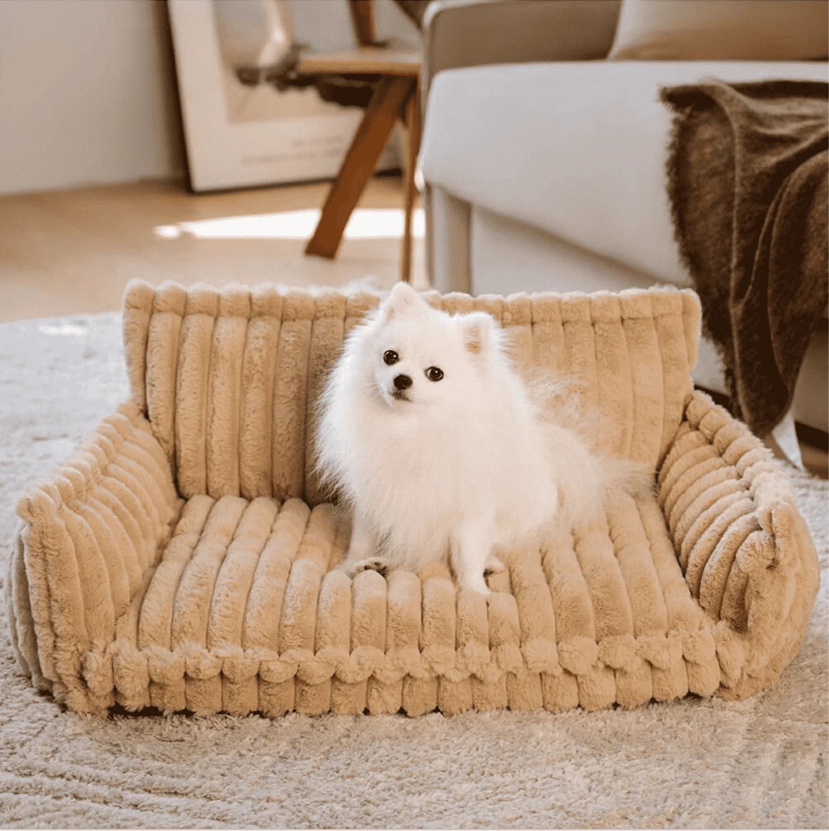 Orthopaedic Dog Sofa Bed – Ribbed Cushion