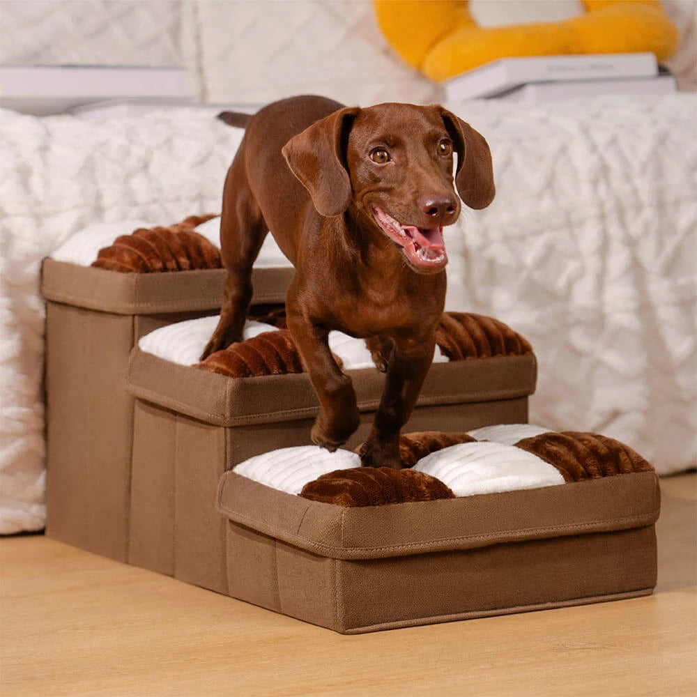 Foldable Dog Stairs – Hidden Storage