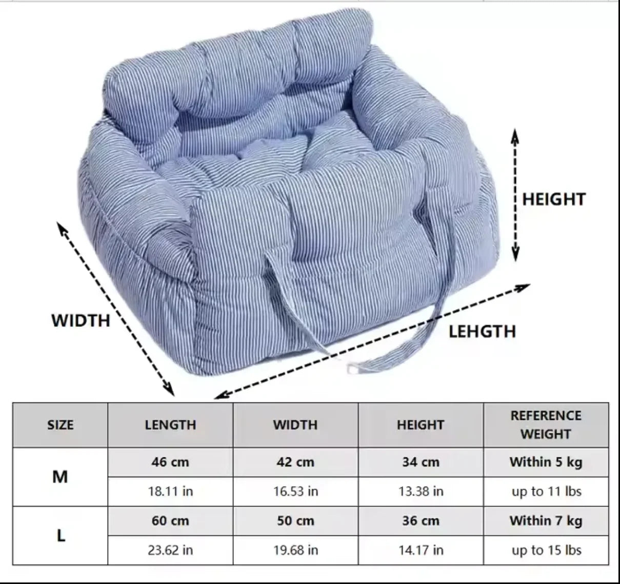 Portable Dog Car Seat – Travel Carrier