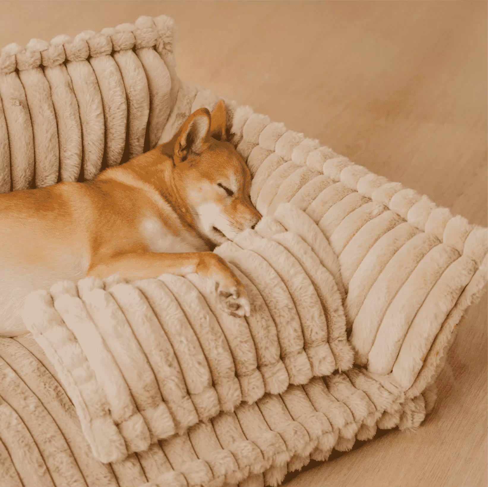 Orthopaedic Dog Sofa Bed – Ribbed Cushion