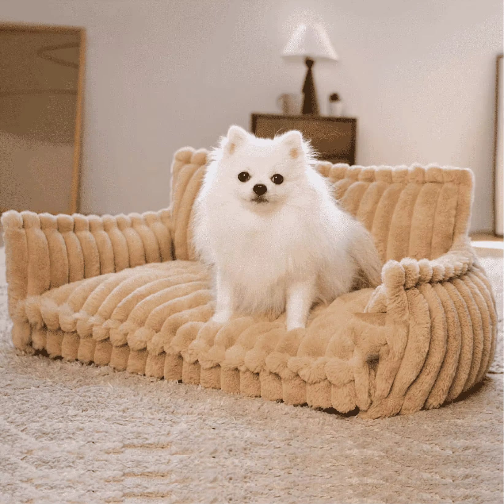 Orthopaedic Dog Sofa Bed – Ribbed Cushion