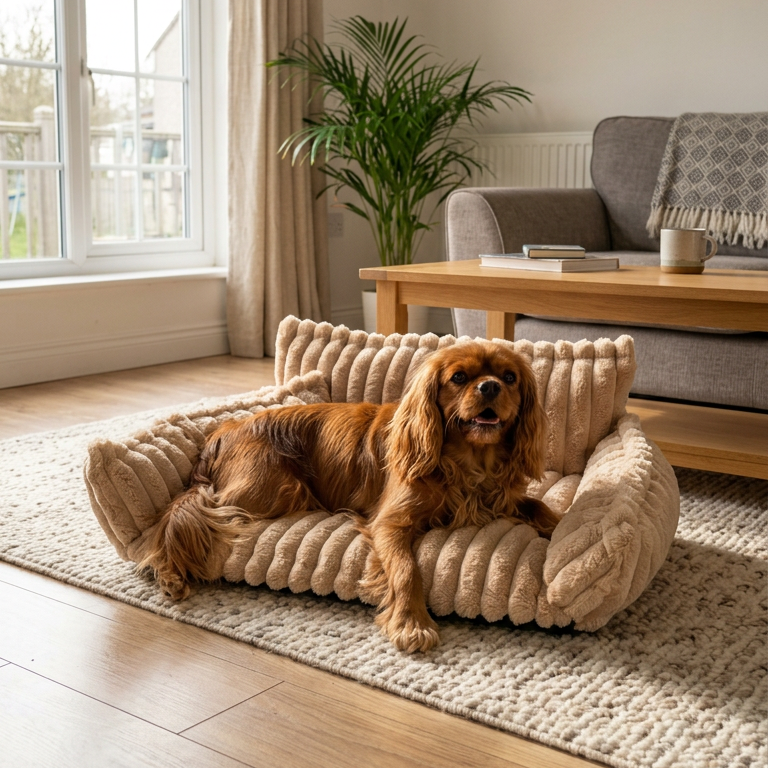 Orthopaedic Dog Sofa Bed – Ribbed Cushion