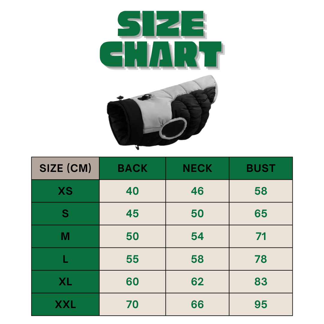 Reflective Winter Dog Puffer Coat – Insulated Warmth