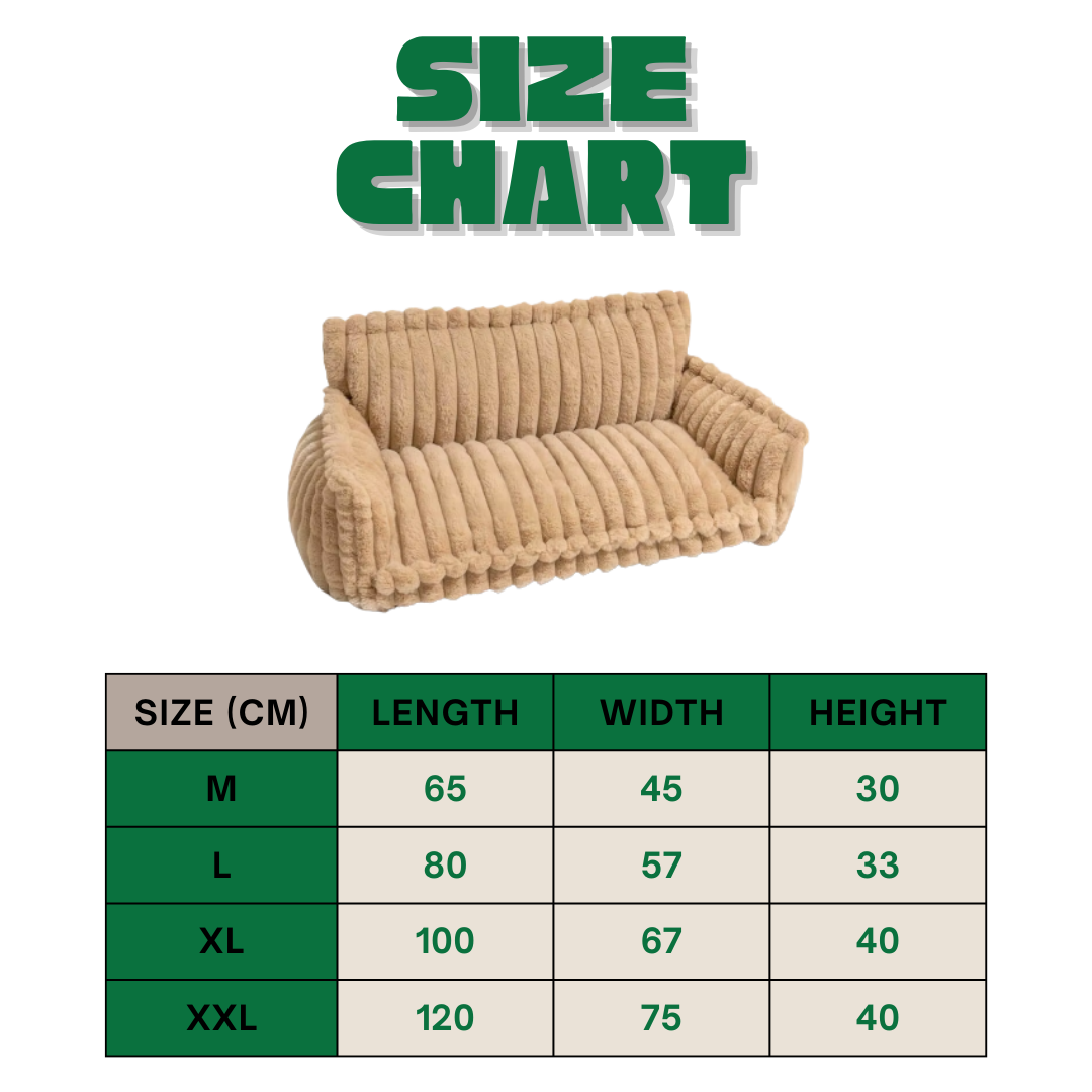 Orthopaedic Dog Sofa Bed – Ribbed Cushion