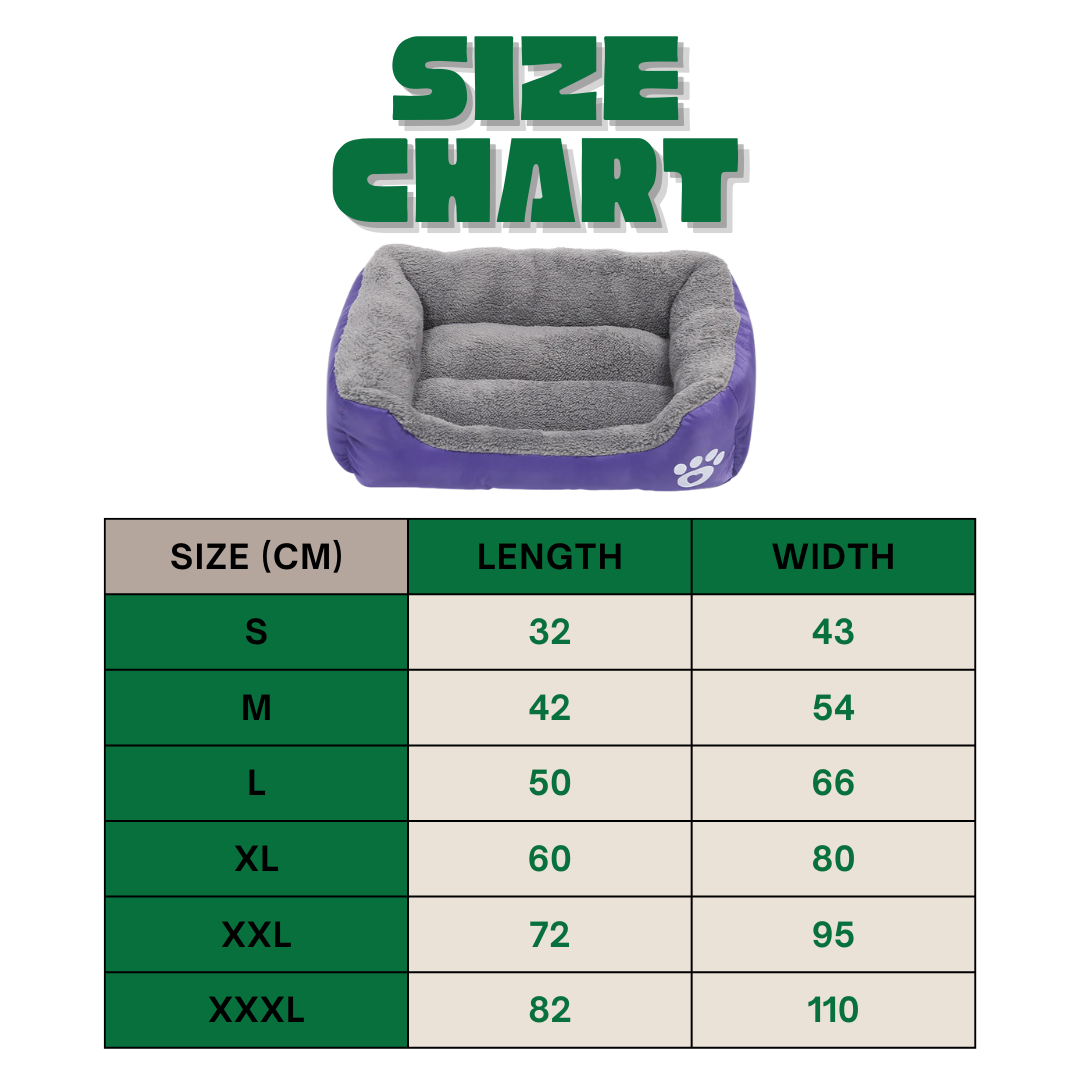 Waterproof Fleece Dog Bed – Soft Cushion