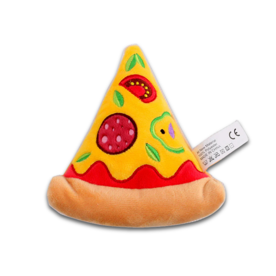 Plush Burger Dog Toy – Interactive Squeaky Chew