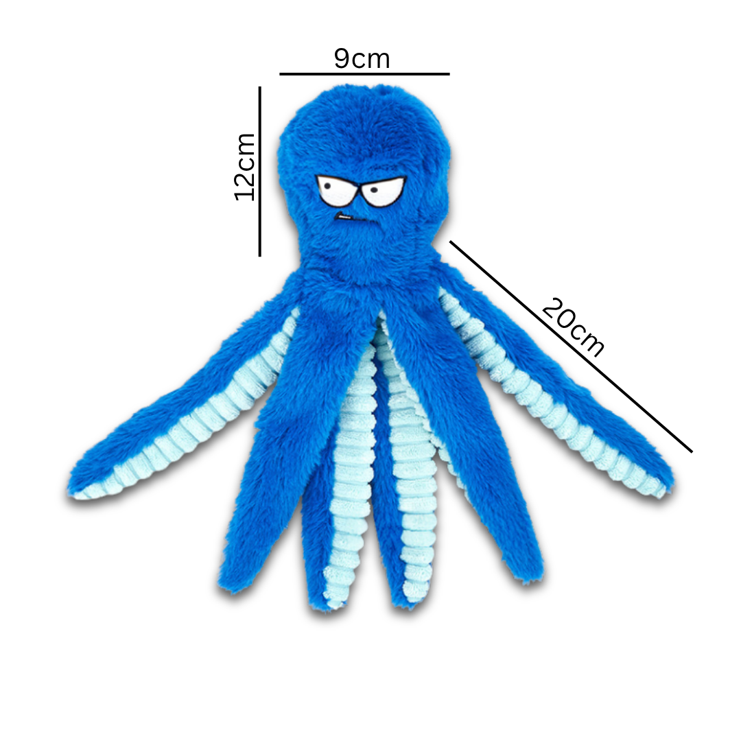 Plush Octopus Dog Toy – Squeaky Chew Toy