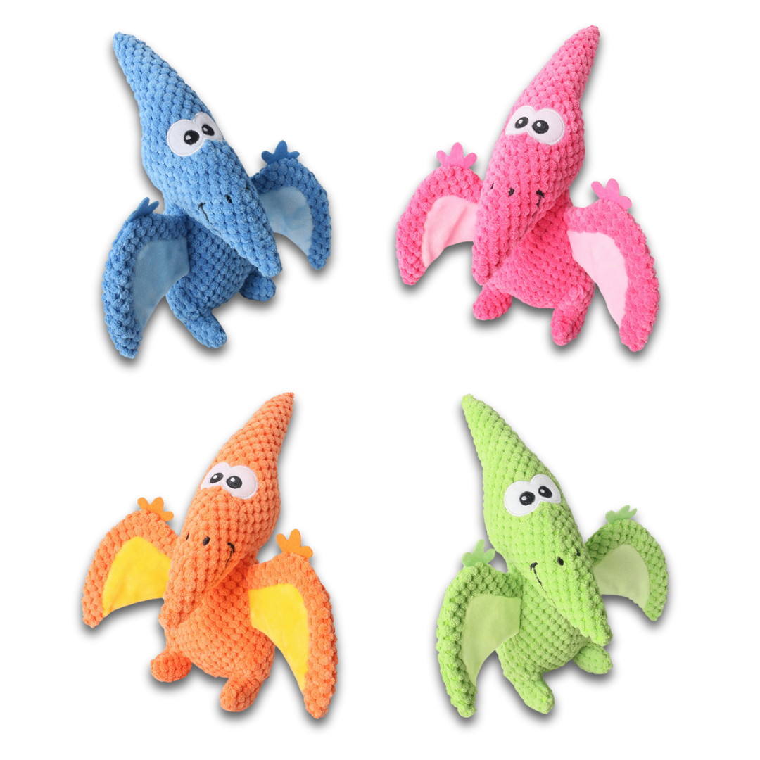 Plush Pterosaur Dog Toy – Squeaky Chew Toy