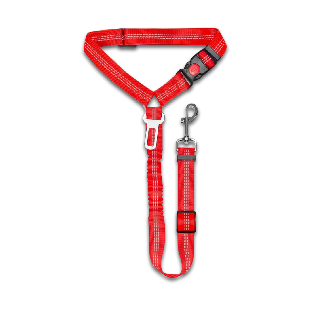 3-In-1 Dog Car Seat Belt – Shock Absorbing Safety Lead