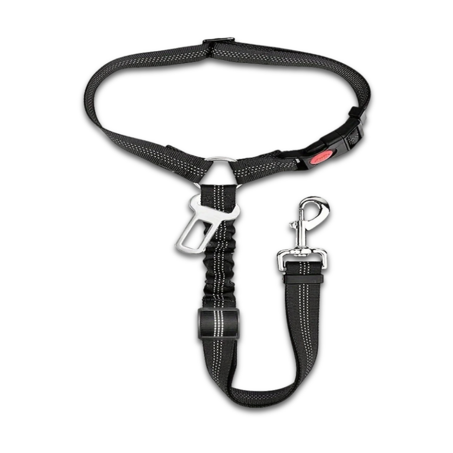 3-In-1 Dog Car Seat Belt – Shock Absorbing Safety Lead