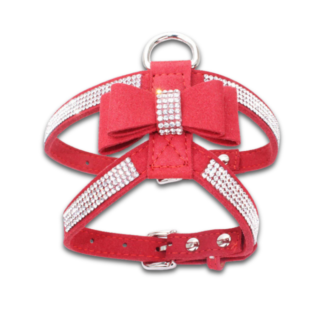 Rhinestone Bow Dog Harness – Sparkling Walking Harness