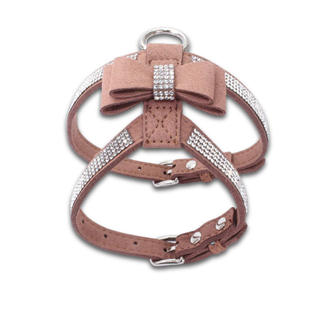Rhinestone Bow Dog Harness – Sparkling Walking Harness