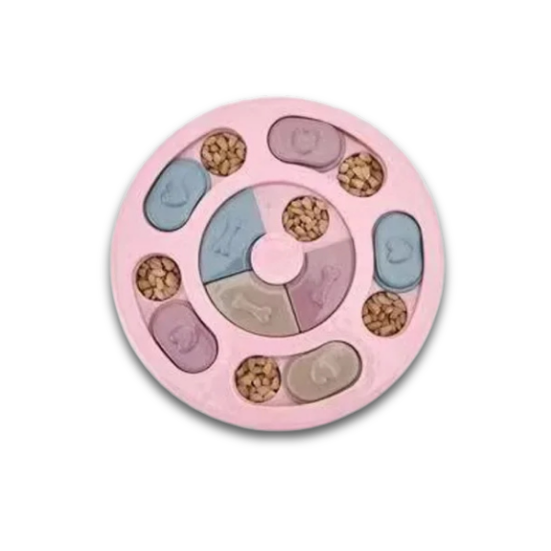 Interactive Slow Feeder Dog Bowl – Puzzle Feeding Toy