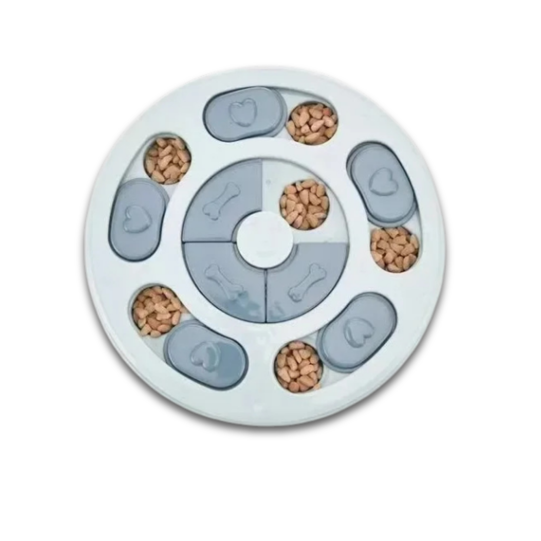 Interactive Slow Feeder Dog Bowl – Puzzle Feeding Toy