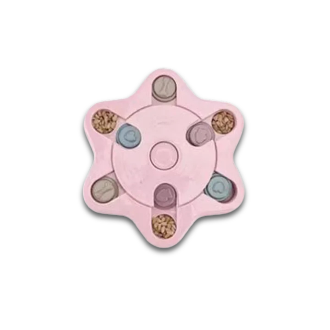 Interactive Slow Feeder Dog Bowl – Puzzle Feeding Toy