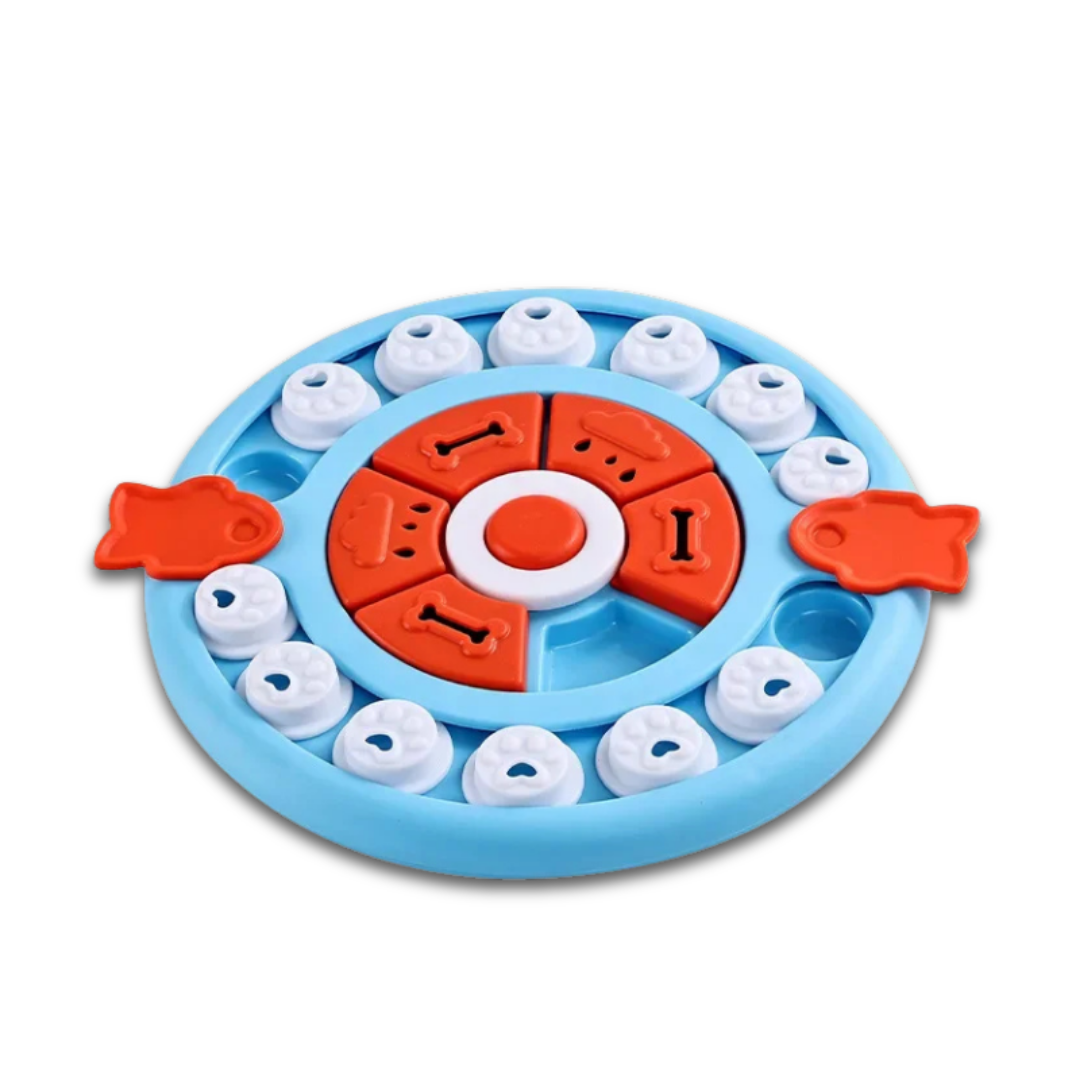 Interactive Slow Feeder Dog Bowl – Puzzle Feeding Toy