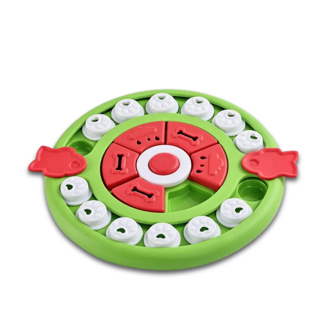 Interactive Slow Feeder Dog Bowl – Puzzle Feeding Toy