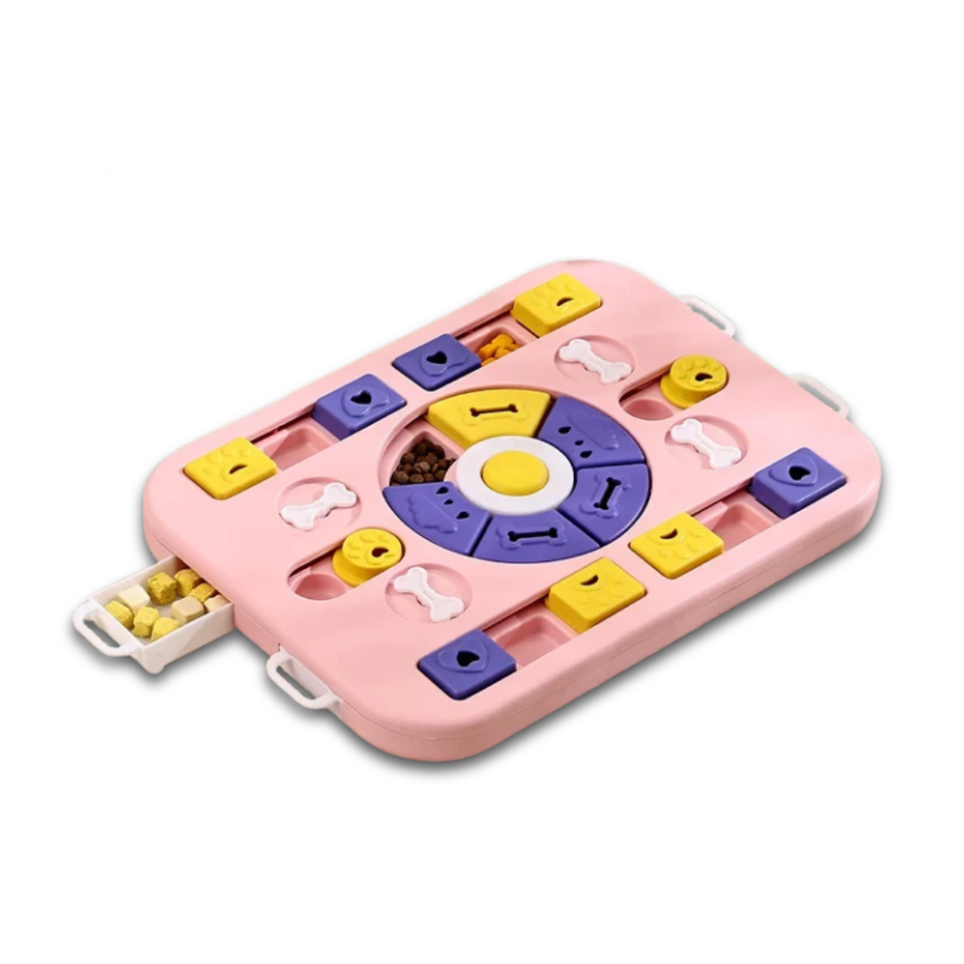 Interactive Slow Feeder Dog Bowl – Puzzle Feeding Toy