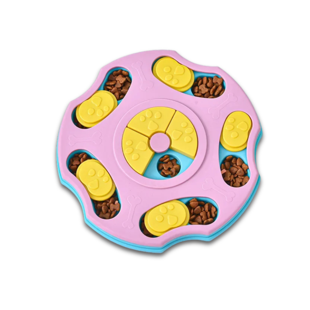 Interactive Slow Feeder Dog Bowl – Puzzle Feeding Toy