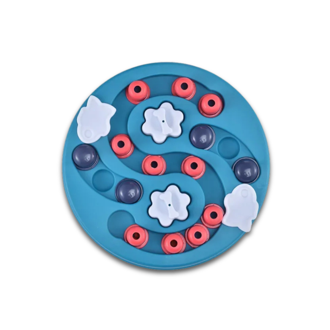 Interactive Slow Feeder Dog Bowl – Puzzle Feeding Toy