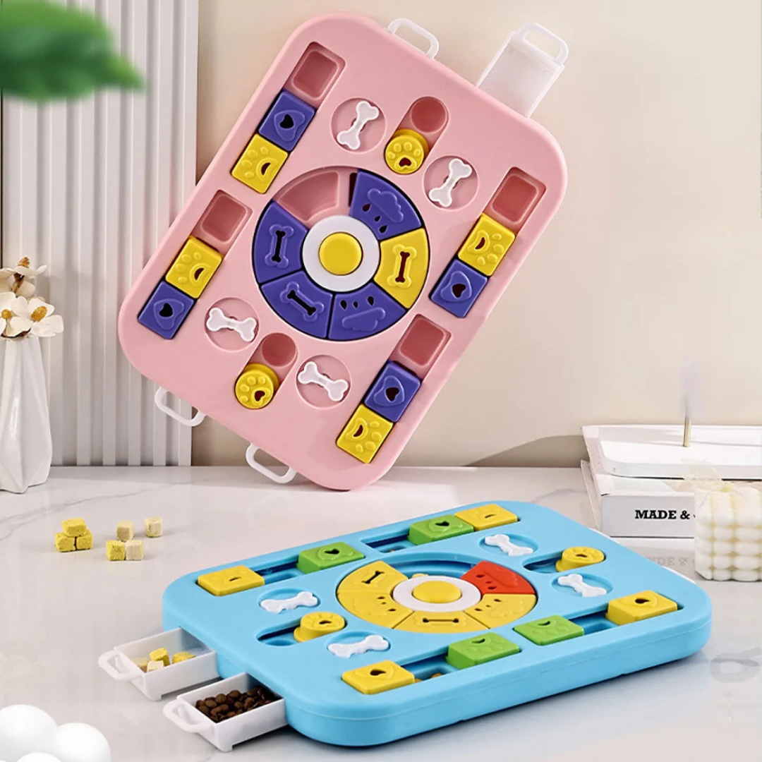 Interactive Slow Feeder Dog Bowl – Puzzle Feeding Toy