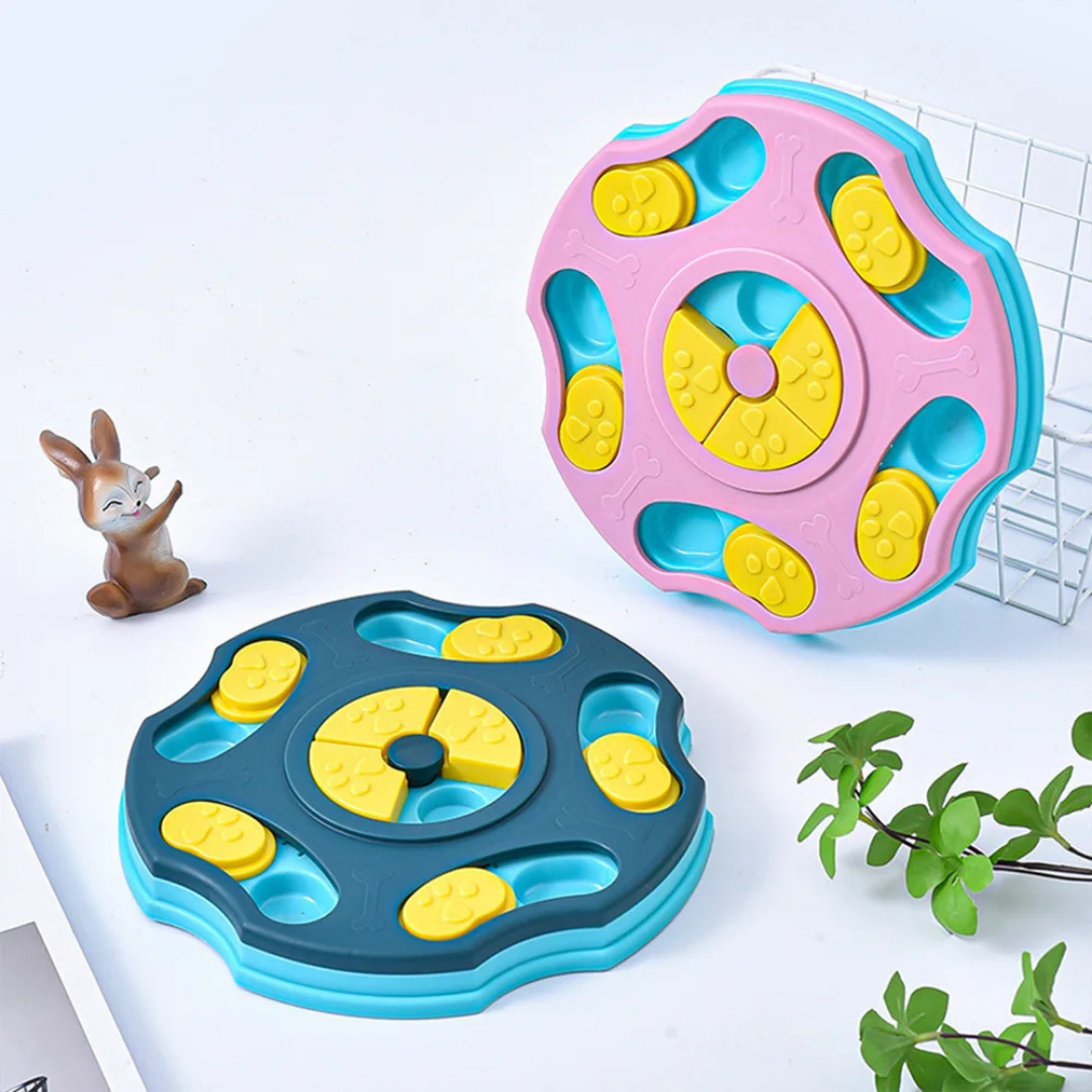 Interactive Slow Feeder Dog Bowl – Puzzle Feeding Toy