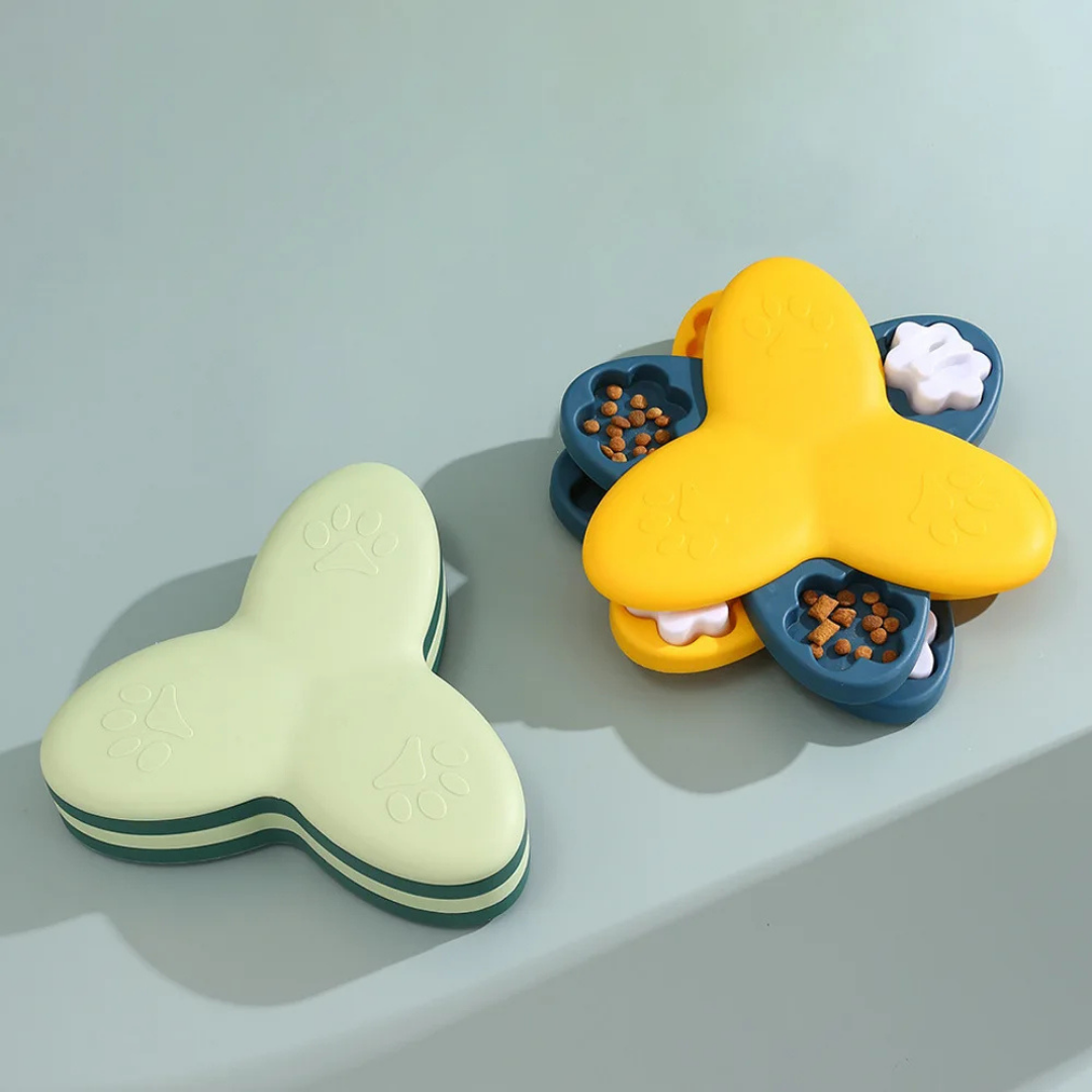 Interactive Slow Feeder Dog Bowl – Puzzle Feeding Toy