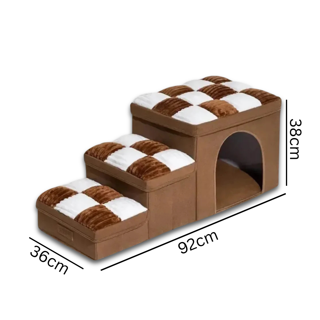 Foldable Dog Stairs – Hidden Storage