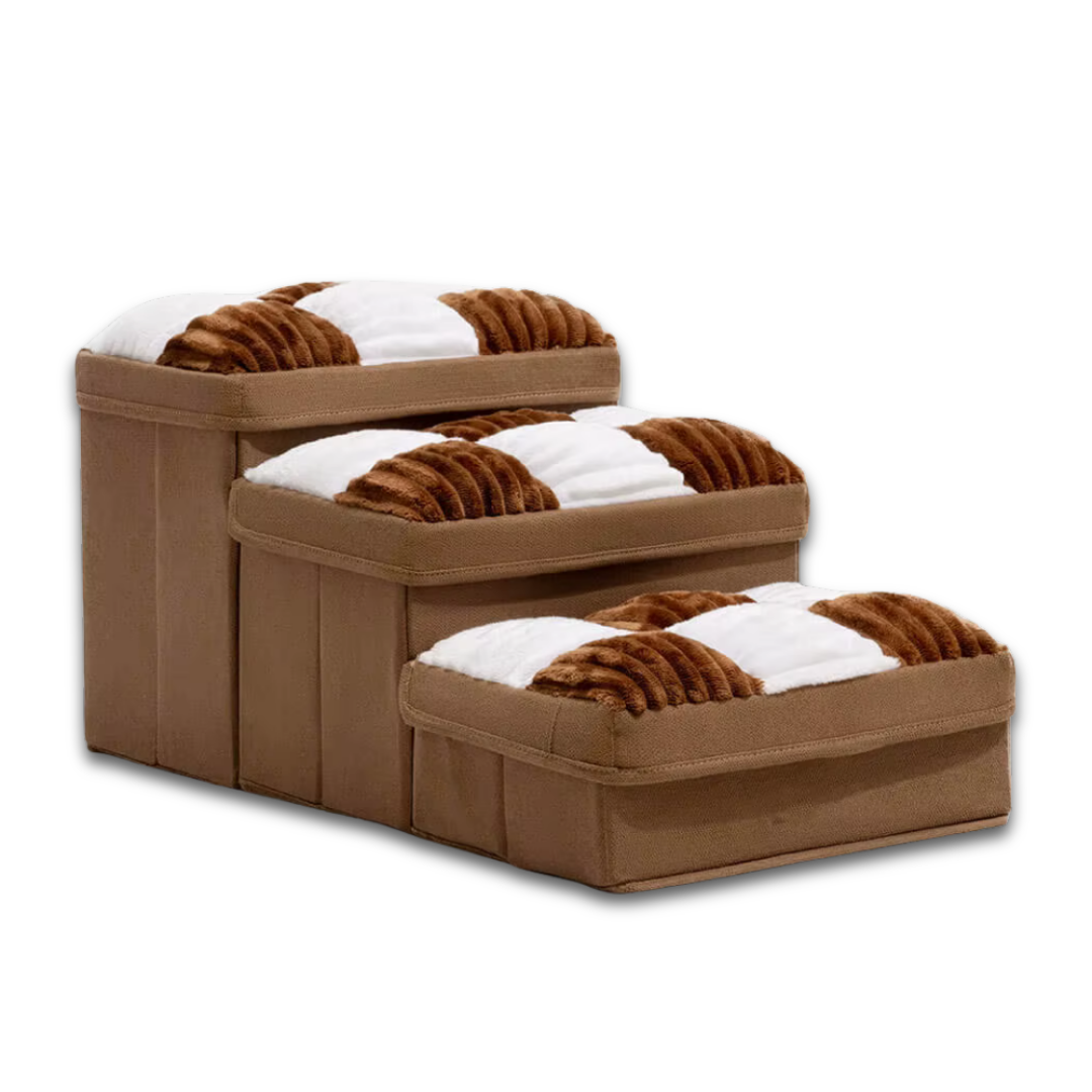 Foldable Dog Stairs – Hidden Storage