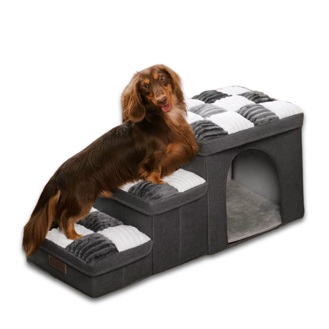 Foldable Dog Stairs – Hidden Storage