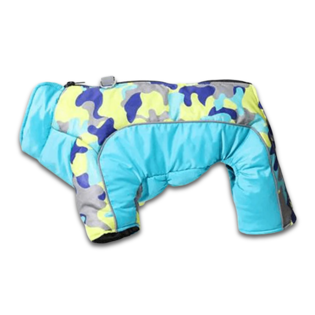 Camouflage Dog Jumpsuit – Reflective Trim