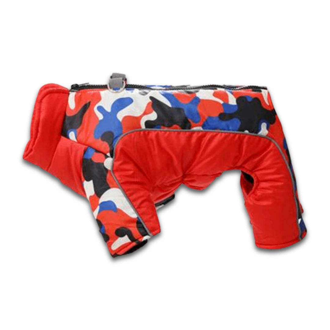 Camouflage Dog Jumpsuit – Reflective Trim