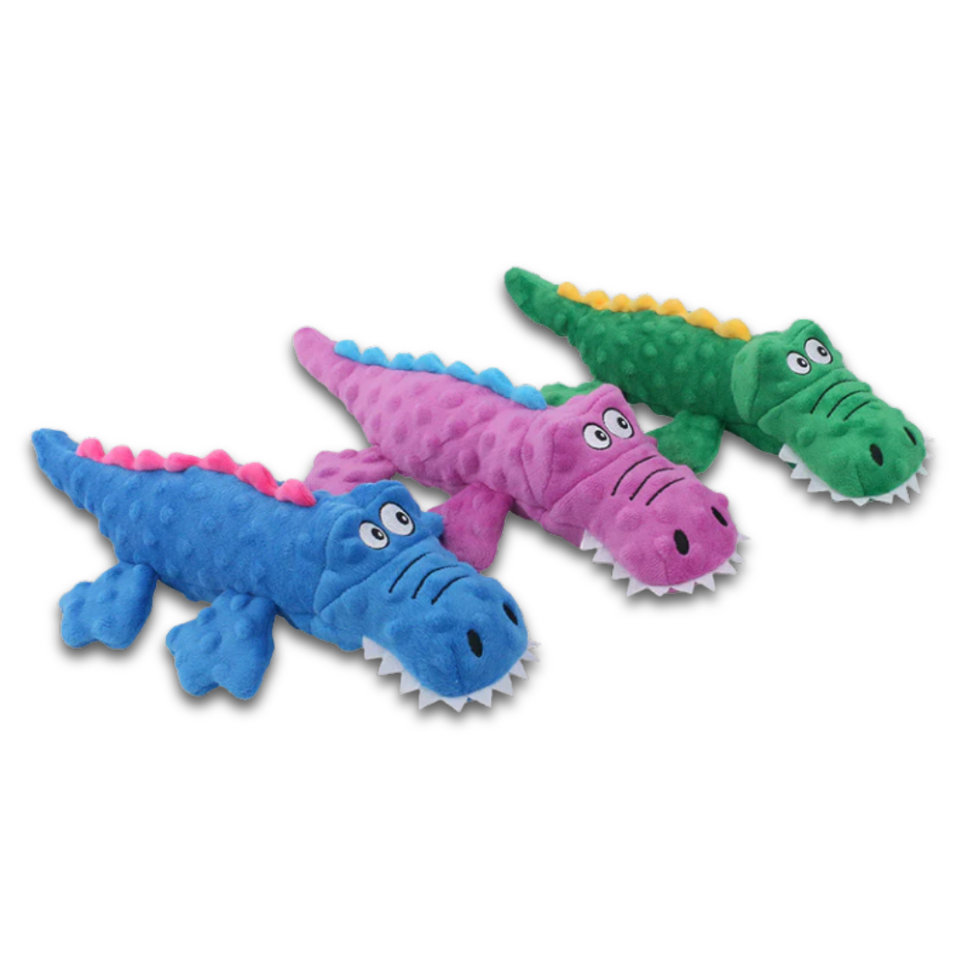 Plush Alligator Dog Toy – Interactive Chew Toy