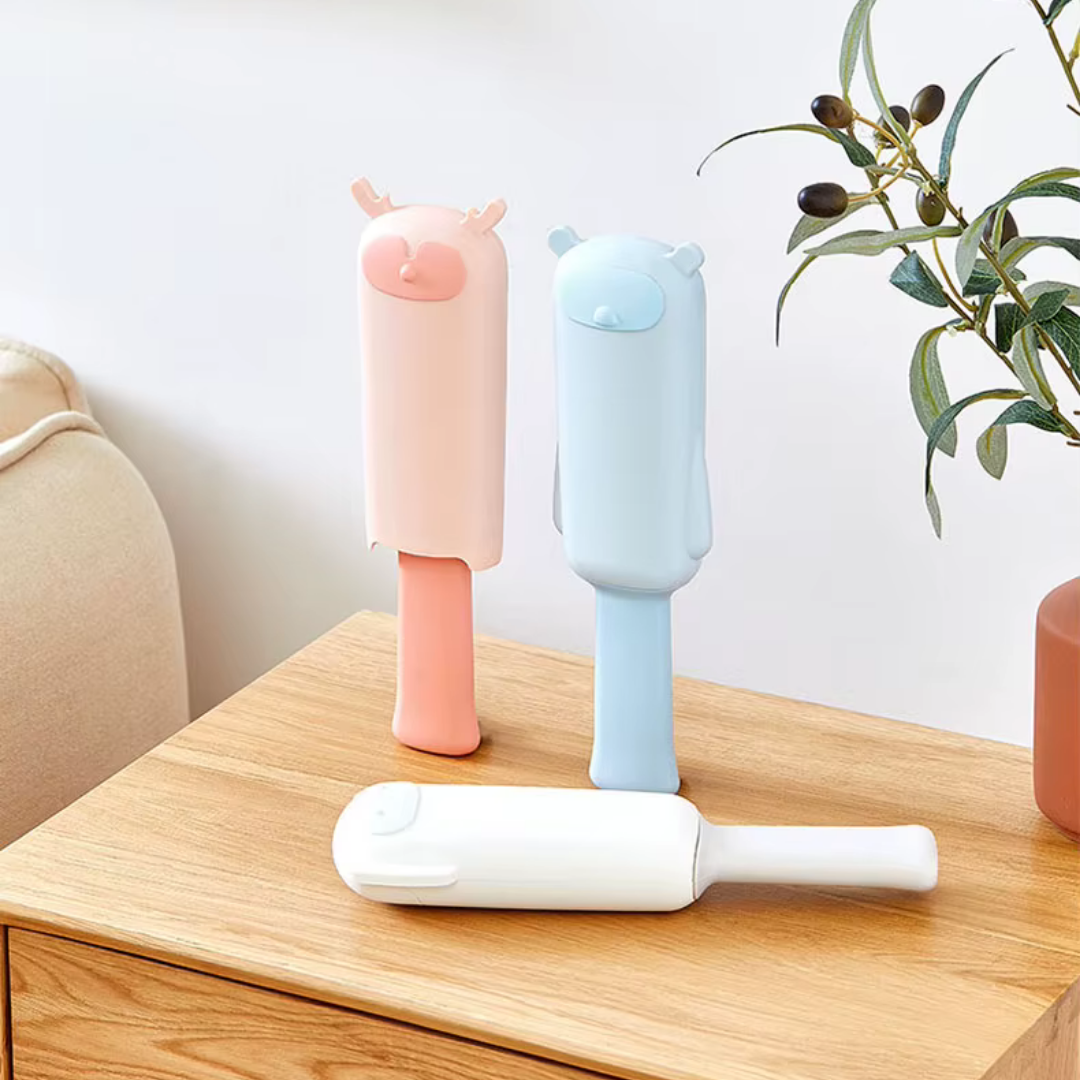 Animal-Shaped Pet Hair Remover Roller – Reusable Fur Cleaner