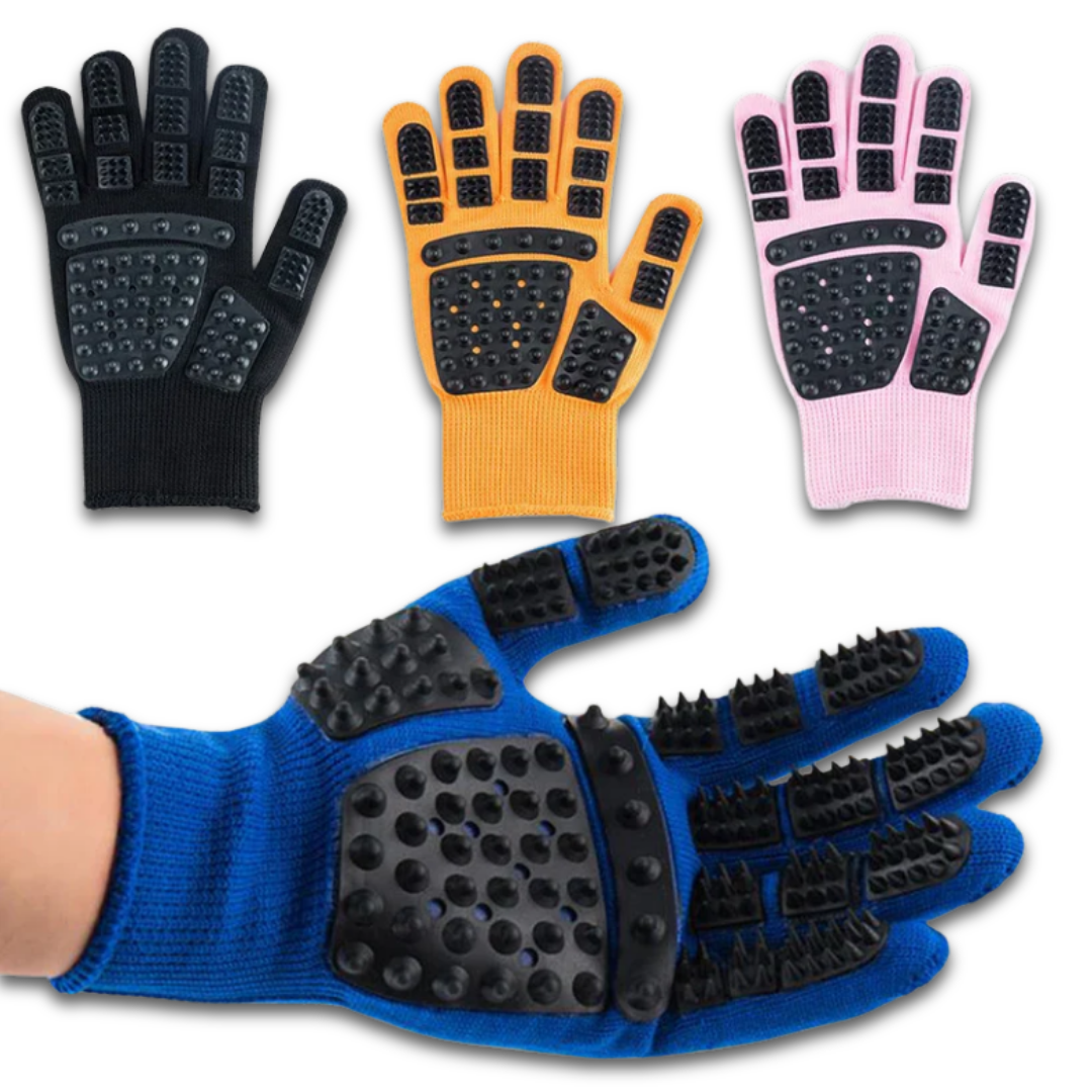 Deshedding Pet Grooming Glove – Gentle Fur Remover