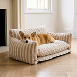 Orthopaedic Dog Sofa Bed – Striped Cushion